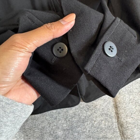 Eileen Fisher Black Blazer Jacket  Viscose Blend Workwear Minimalist Size L - Picture 11 of 13